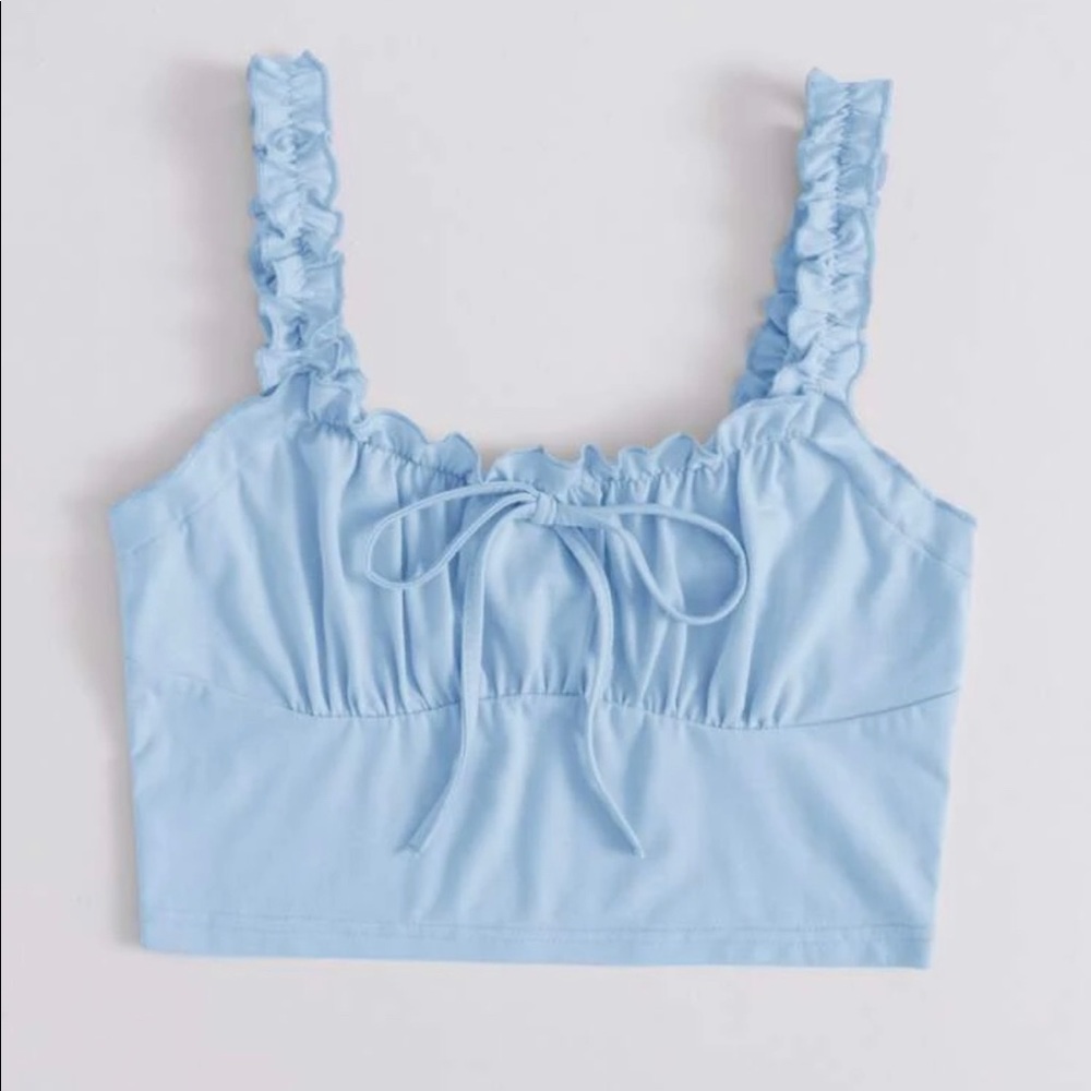 Pastel blue croptop